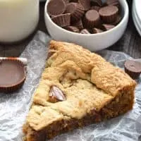 Peanut Butter Cup Cookie Pie from What The Fork Food Blog