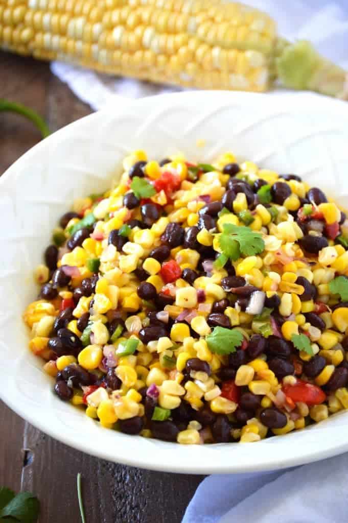 Corn Salad {Texas Caviar} up close.
