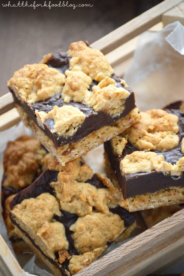 Oatmeal Fudge Bars What the Fork