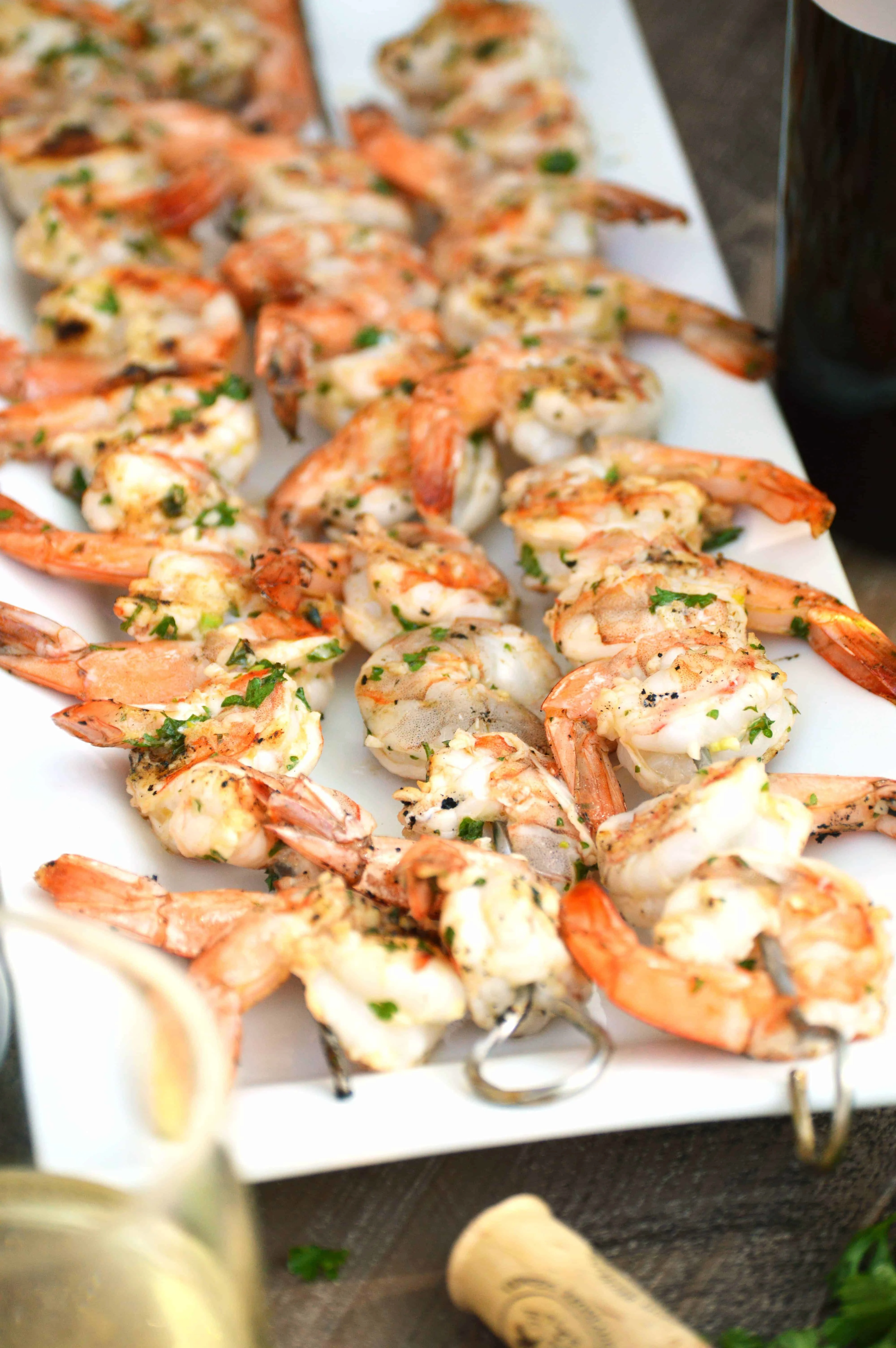 Grilled Garlic Shrimp with Ribera y Rueda Wine from What The Fork Food Blog