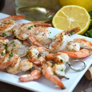 Grilled Garlic Shrimp with Ribera y Rueda Wine from What The Fork Food Blog