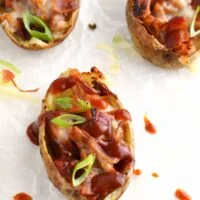 BBQ Chicken Potato Skins from What The Fork Food Blog | @WhatTheForkBlog | whattheforkfoodblog.com