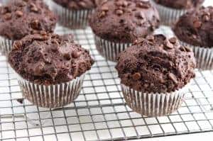 Gluten Free Bakery Style Double Chocolate Chip Muffins from What The Fork Food Blog | @WhatTheForkBlog | whattheforkfoodblog.com