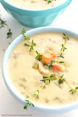 Gluten Free New England Clam Chowder - What the Fork