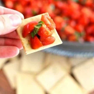 Easy Tomato Bruschetta from What The Fork Food Blog | @WhatTheForkBlog | whattheforkfoodblog.com