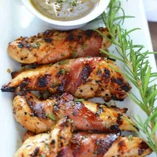 Grilled Bacon Wrapped Chicken with Sweet Black Pepper and Rosemary from What The Fork Food Blog | whattheforkfoodblog.com