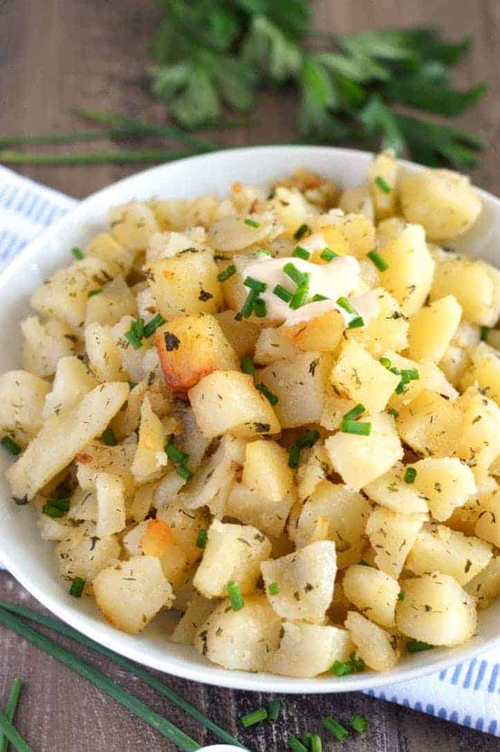 Slow Cooker Ranch Potatoes from What The Fork Food Blog (gluten free and dairy free) | @WhatTheForkBlog | whattheforkfoodblog.com