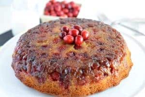 Cranberry Upside-Down Cake from What The Fork Food Blog (gluten free and dairy free) | whattheforkfoodblog.com