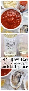DIY Raw Bar with Homemade Cocktail Sauce and Bordeaux Wine from What The Fork Food Blog | whattheforkfoodblog.com