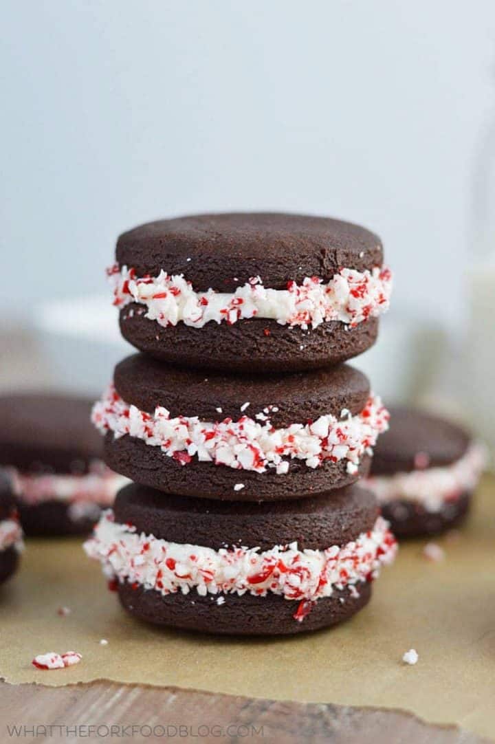 Chocolate Peppermint Sandwich Cookies What the Fork