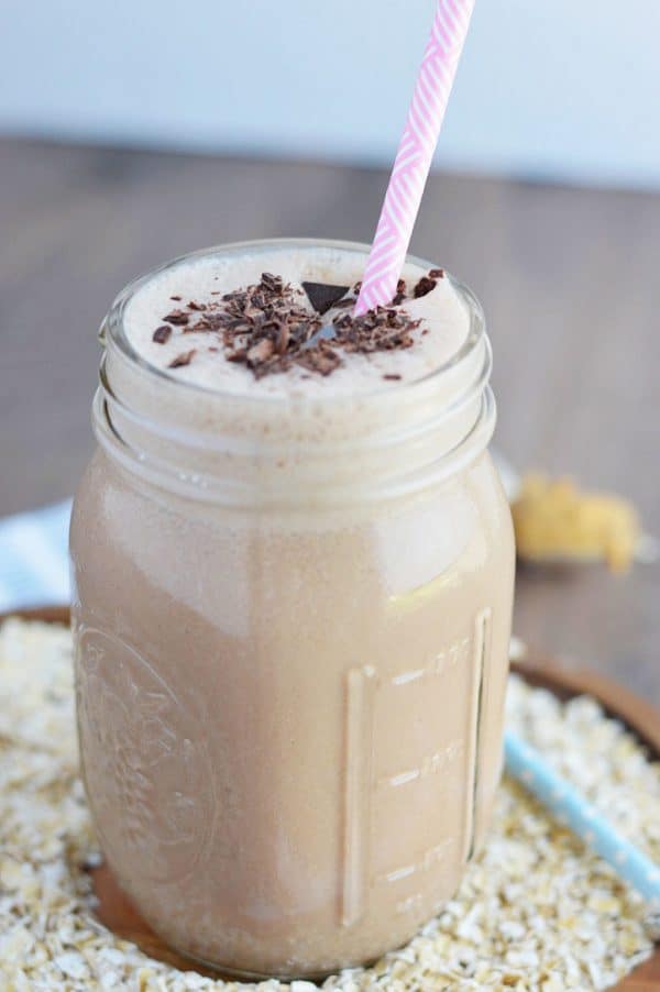 Chocolate Peanut Butter Oatmeal Smoothies - What the Fork