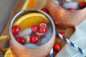 Cranberry Orange Moscow Mule from What The Fork Food Blog. A twist on the classic Moscow Mule, perfect for drinking all winter long. | whattheforkfoodblog.com