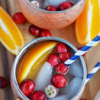 Cranberry Orange Moscow Mule from What The Fork Food Blog. A twist on the classic Moscow Mule, perfect for drinking all winter long. | whattheforkfoodblog.com