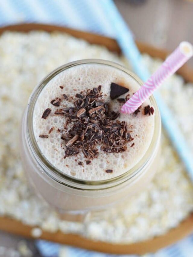 Chocolate Peanut Butter Oatmeal Smoothies Story