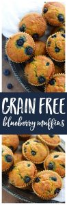 Grain Free Blueberry Muffins from What The Fork Food Blog | whattheforkfoodblog.com