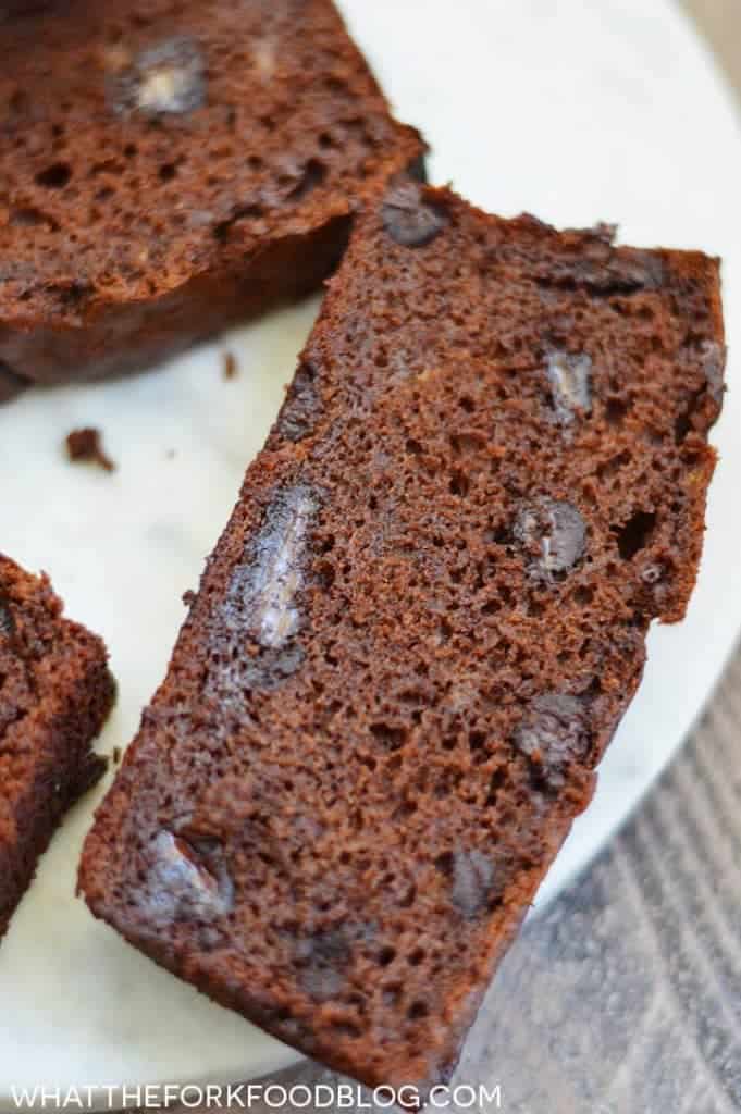 Double Chocolate Banana Bread (gluten free and dairy free) from What The Fork Food Blog | whattheforkfoodblog.com