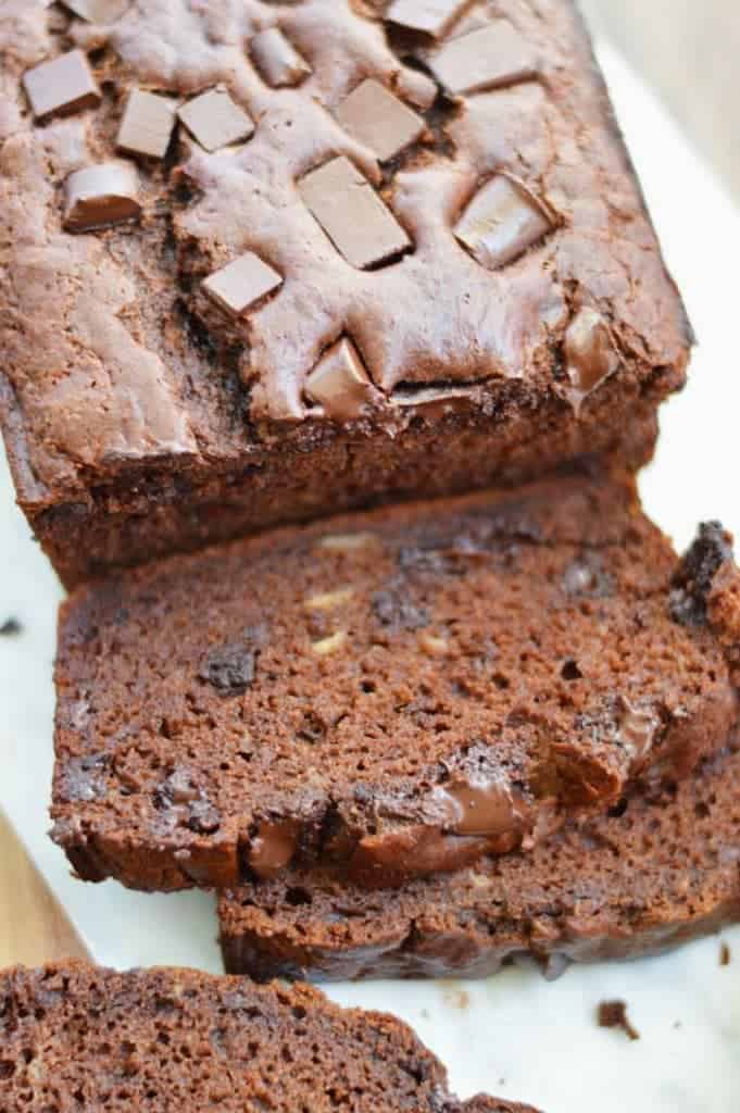 Double Chocolate Banana Bread (gluten free and dairy free) from What The Fork Food Blog | whattheforkfoodblog.com