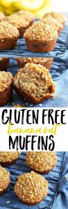 If you’ve got ripe bananas, make these gluten free and dairy free banana oat muffins! They’re hearty and filling so they’ll keep you full until lunch. Easy breakfast recipe from @whattheforkblog | whattheforkfoodblog.com | gluten free breakfast recipes | gluten free muffin recipe | easy muffin recipe | recipes for ripe bananas | banana recipes | brunch recipes | make ahead breakfast recipes | how to make muffins with oatmeal | crumb topping | recipes with oatmeal