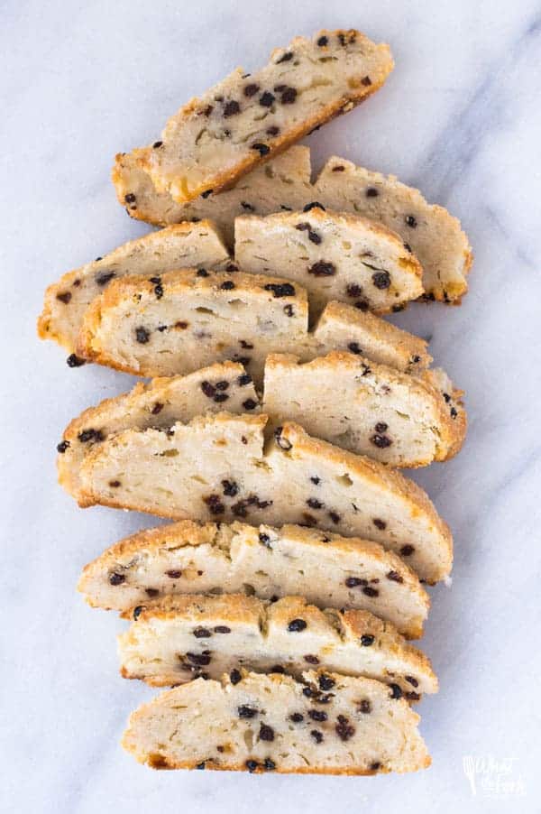 Sliced pieces of gluten free Irish Soda Bread