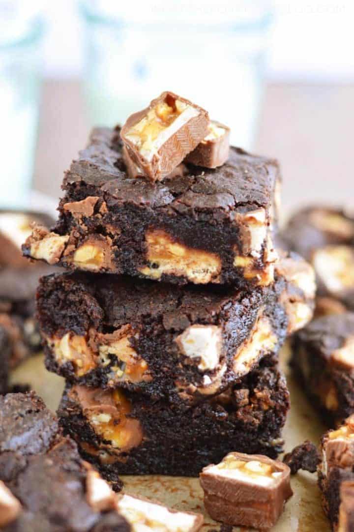 Gluten Free Snickers Brownies - What the Fork