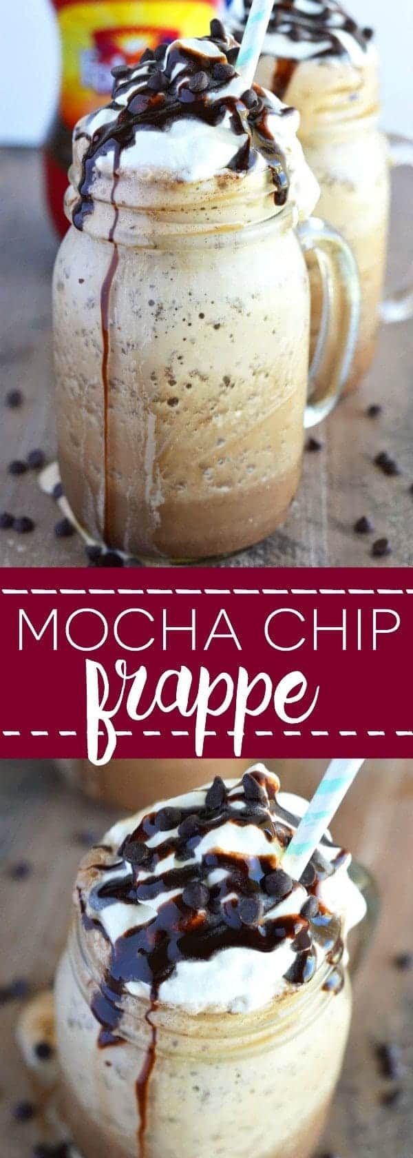 Mocha Chip Frappe from What The Fork Food Blog | whattheforkfoodblog.com | coffee recipes | Starbucks copycat | #coffee #mocha #Starbucks #frozencoffee