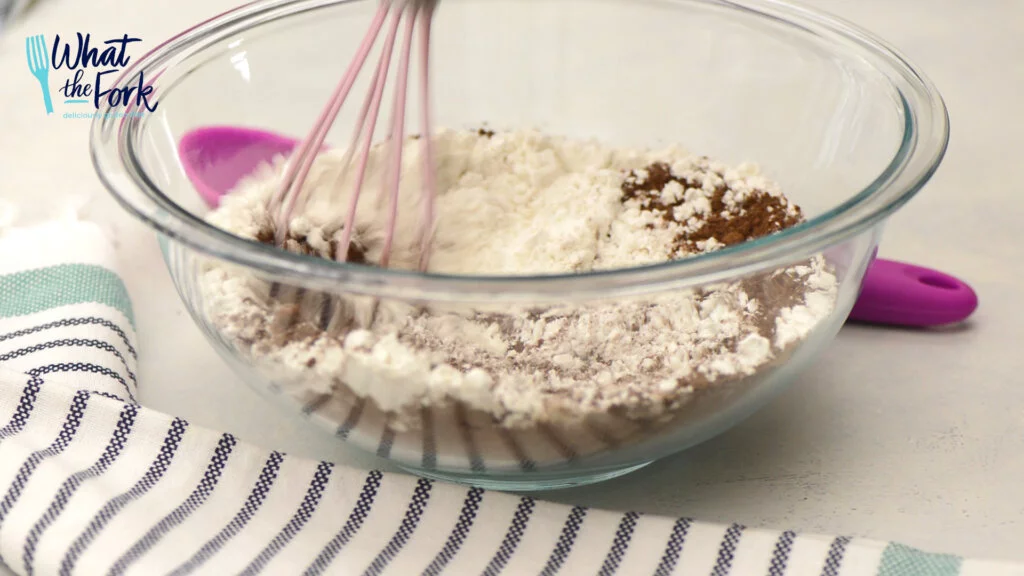 Combine the dry ingredients in a large bowl