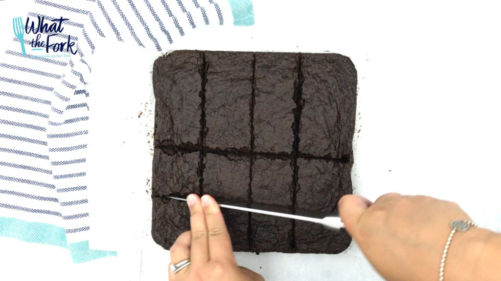 Allow brownies to fully cool in the pan before removing and cutting.