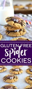 Gluten Free Spider Cookies - perfect for Halloween! Recipe from @whattheforkblog | whattheforkfoodblog.com