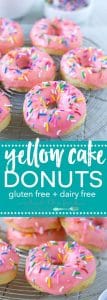 Gluten Free Yellow Cake Donuts (and dairy free) from @whattheforkblog | whattheforkfoodblog.com | Sponsored by New England Coffee