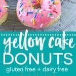 Gluten Free Yellow Cake Donuts (and dairy free) from @whattheforkblog | whattheforkfoodblog.com | Sponsored by New England Coffee