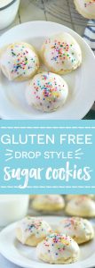 Gluten Free Drop Sugar Cookies (dairy free) - perfect for when you feel like sugar cookies but don't want all the extra work of rolling them out. Recipe from @whattheforkblog | whattheforkfoodblog.com