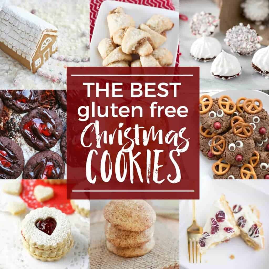 A complete list of gluten free Christmas Cookies - all the classics are here! @whattheforkblog | whattheforkfoodblog.com | holiday baking | gluten free cookies | homemade cookies | gluten free cookie recipes