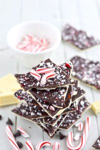 Easy homemade Candy Cane Bark recipe from @whattheforkblog | whattheforkfoodblog.com | homemade candy | chocolate | white chocolate | peppermint bark | homemade gifts