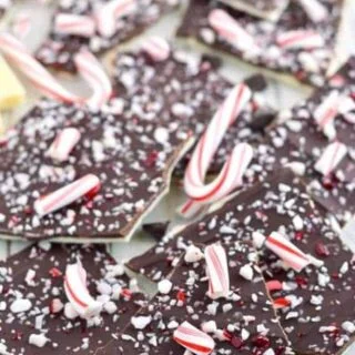 Easy homemade Candy Cane Bark recipe from @whattheforkblog | whattheforkfoodblog.com | homemade candy | chocolate | white chocolate | peppermint bark | homemade gifts