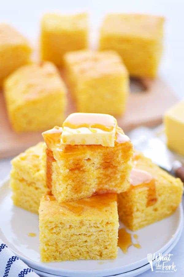 This super quick and easy gluten free cornbread recipe is delicious!