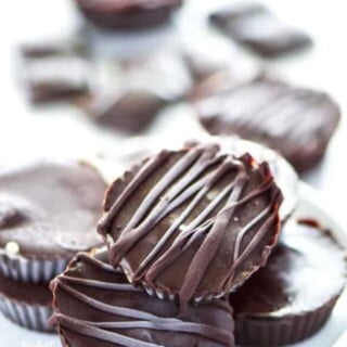 Super Easy Chocolate Covered Ice Cream Cups - your newest ice cream obsession! They're like a peanut butter cup but filled with ice cream in stead of peanut butter! Recipe from @whattheforkblog | whattheforkfoodblog.com | dairy free recipes | dairy free desserts | gluten free and dairy free | ice cream recipes | no-bake dessert recipes | dairy free ice cream | chocolate desserts