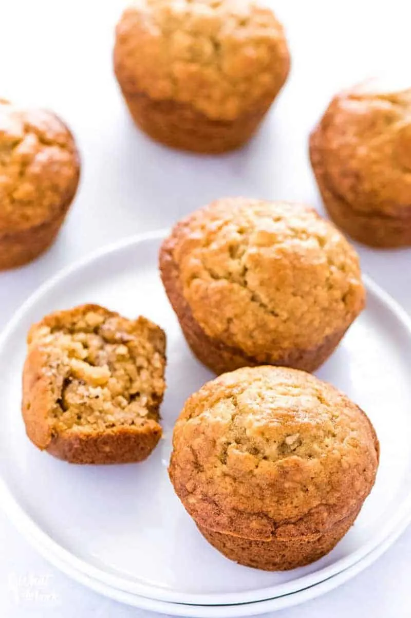 A nice bite out out homemade gluten free banana nut muffin