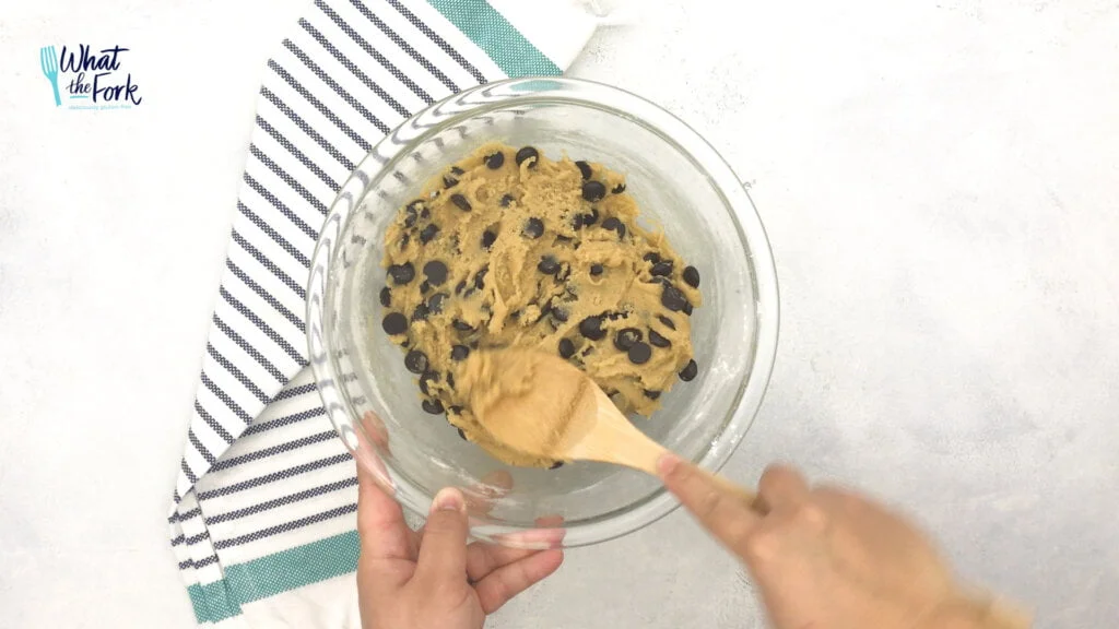 Stir until the chocolate chips are incorporated into the dough. Cover and let chill for at least 8 hours.
