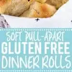 collage image with text of gluten free dinner rolls for Pinterest