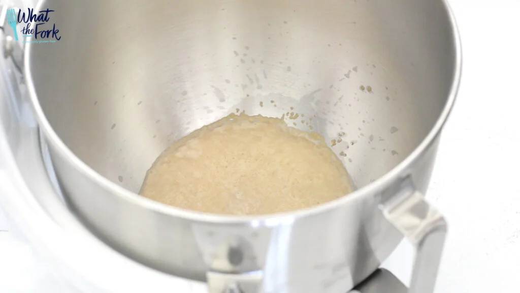 Let yeast sit for 15 minutes to “bloom”