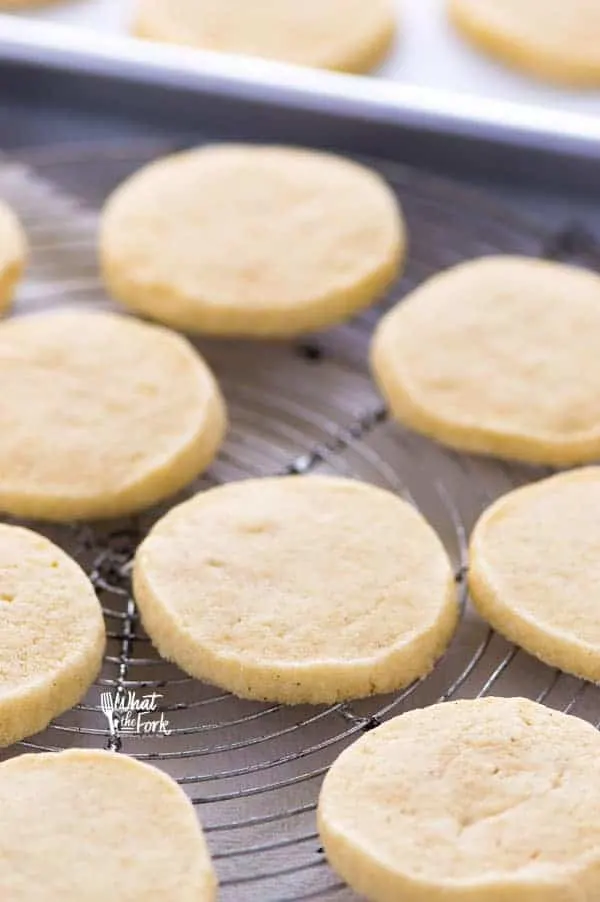 AD These gluten free Danish Butter Cookies make the perfect homemade holiday gift. Dip them in chocolate or leave them plain! They’re great any time of the year too. Recipe from @whattheforkblog | whattheforkfoodblog.com | gluten free baking | gluten free cookie recipes | gluten free desserts | Christmas cookies | holiday baking | easy cookie recipes | slice and bake cookies | #glutenfree #glutenfreecookies #glutenfreerecipes #easyrecipes #cookies #Christmas #chocolate