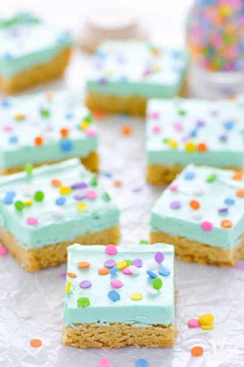 Up close shot of simple Soft gluten free sugar cookie bars 