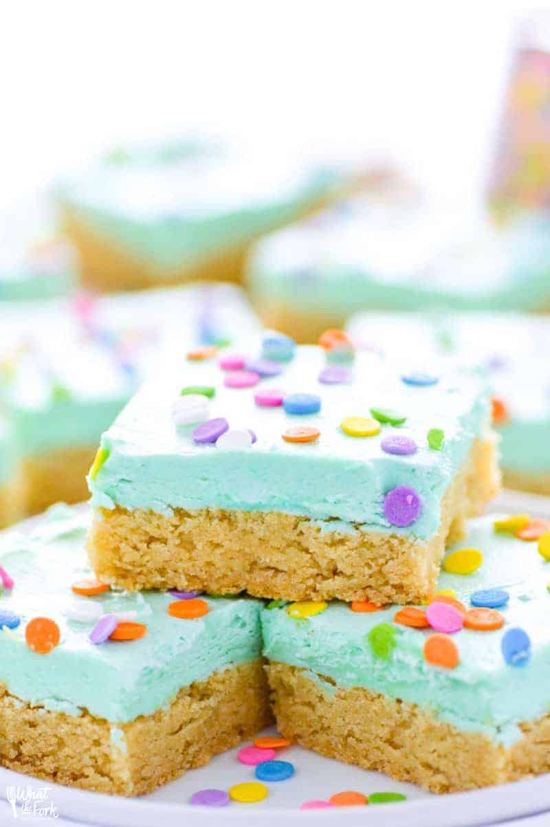 Soft gluten free sugar cookie bars 