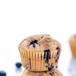 This is a really easy recipe for gluten free blueberry muffins. They’re so tender and full of cinnamon flavor - they’ll quickly become a go-to breakfast recipe! They freeze well too so go ahead and make a double batch! They’re great for busy mornings. Gluten Free breakfast recipe from @whattheforkfblog | visit whattheforkfoodblog.com for more easy gluten free recipes and gluten free muffin recipes | homemade muffins | #glutenfree #dairyfree #muffins #breakfast #easyrecipes #blueberry