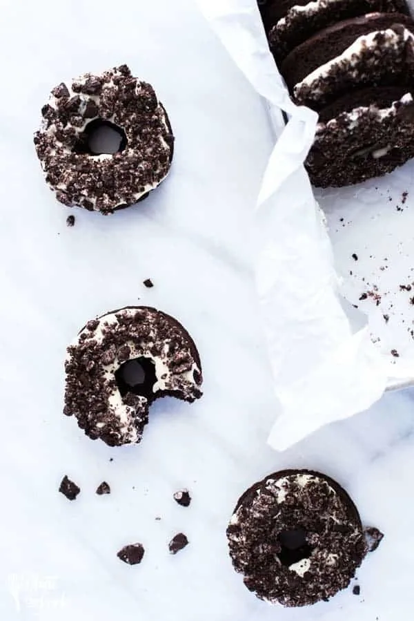Gluten Free Cookies and Cream Donuts - What the Fork