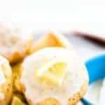 long image with text for gluten free lemon poppy seed muffins