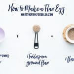 How to make a flax egg diagram with ingredients and text