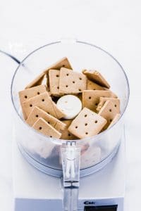 Gluten Free Graham Crackers in a Food Processor to show how to make a Graham Cracker Crust