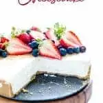 This easy no-bake cheesecake recipe is a staple summer dessert recipe. It’s easily made gluten free with a gluten free graham cracker crust. It’s smooth, creamy, and light compared to traditional cheesecake. It’s a great make ahead dessert for parties, especially for holidays like the 4th of July, Easter, or Mother’s Day. The vanilla base is a great for strawberries, cherries, or chocolate.