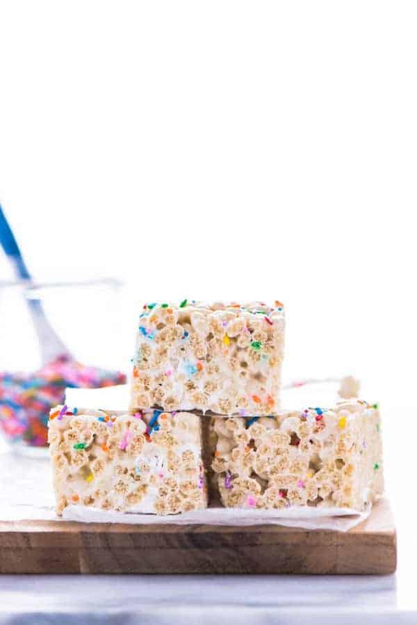 Gluten Free Cake Batter Rice Krispie Treats